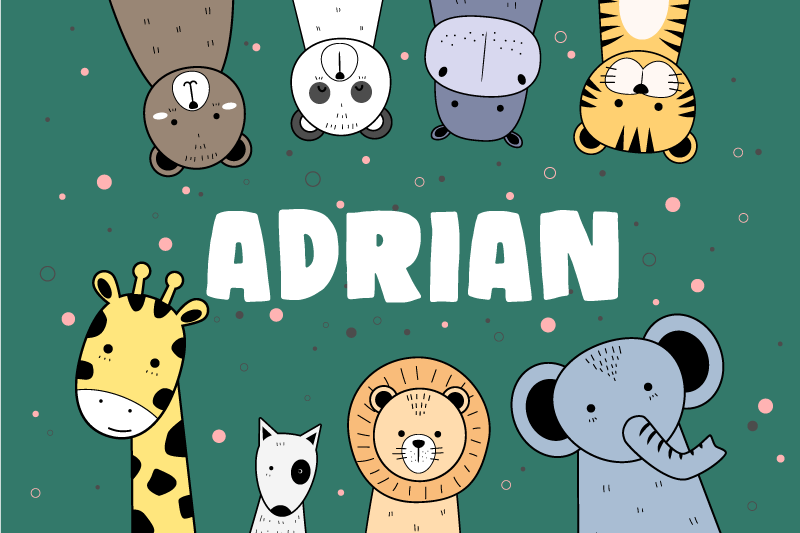 Dyre tegneserier med navn personlig dækkeservietter - TenStickers