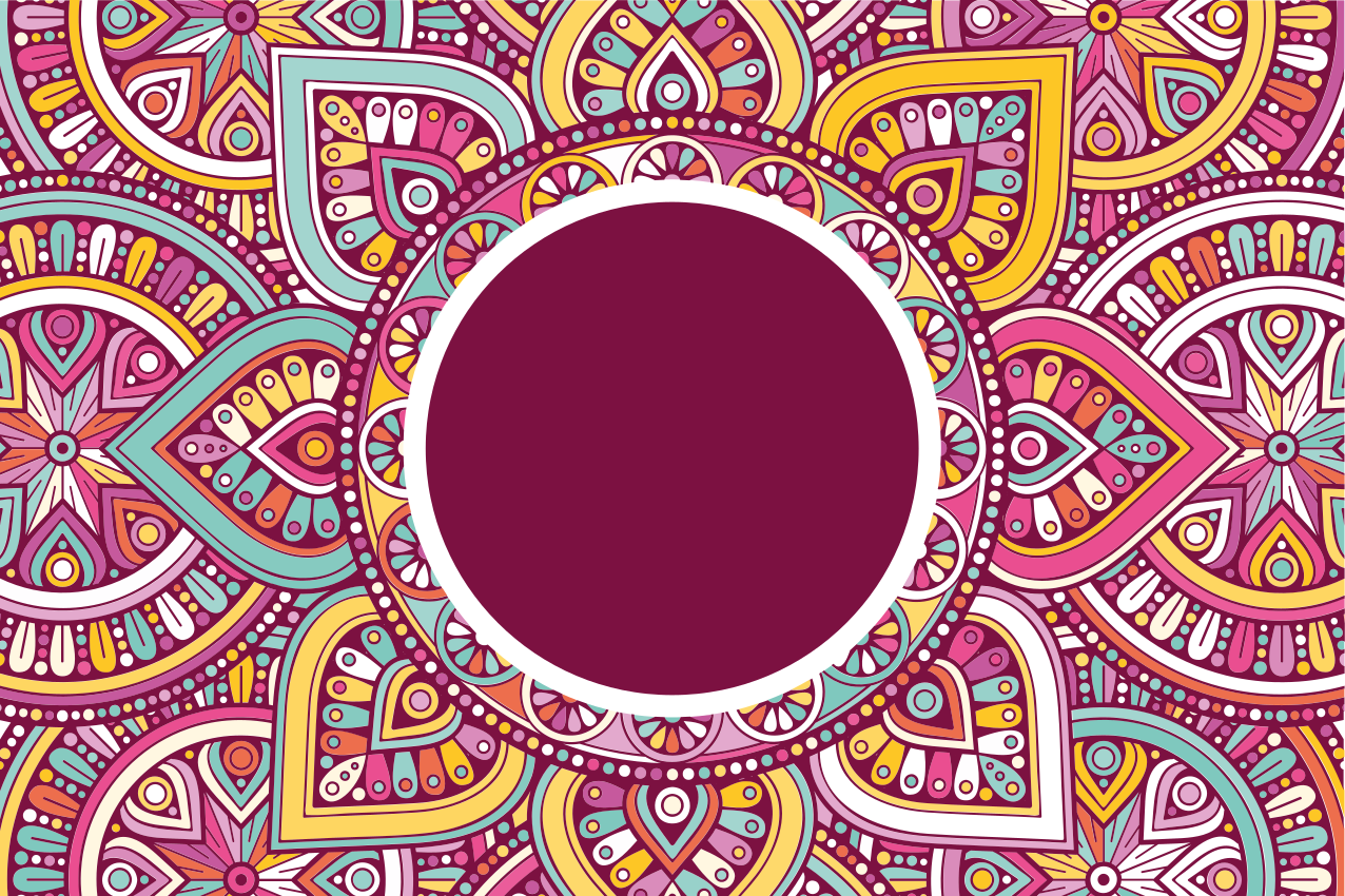Mandala designer vinyl dækkeservietter - TenStickers