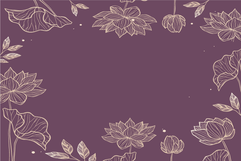 Elegant dækkeserviet med blomsterlotus mønster - TenStickers