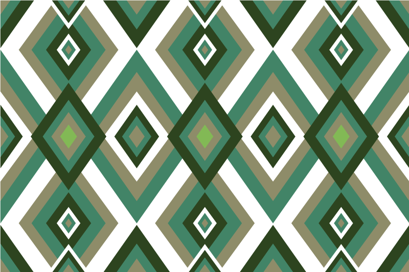 Moderne dækkeserviet med geometrisk stilarrangement - TenStickers