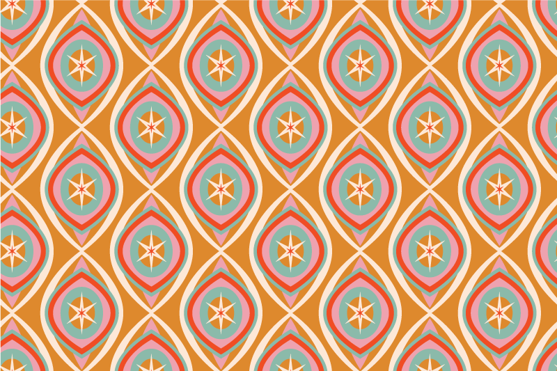 Original dækkeserviet med farverigt stjernemønster - TenStickers