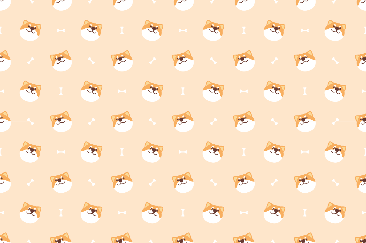 Sød hund ansigt tegneserie moderne dækkeservietter - TenStickers