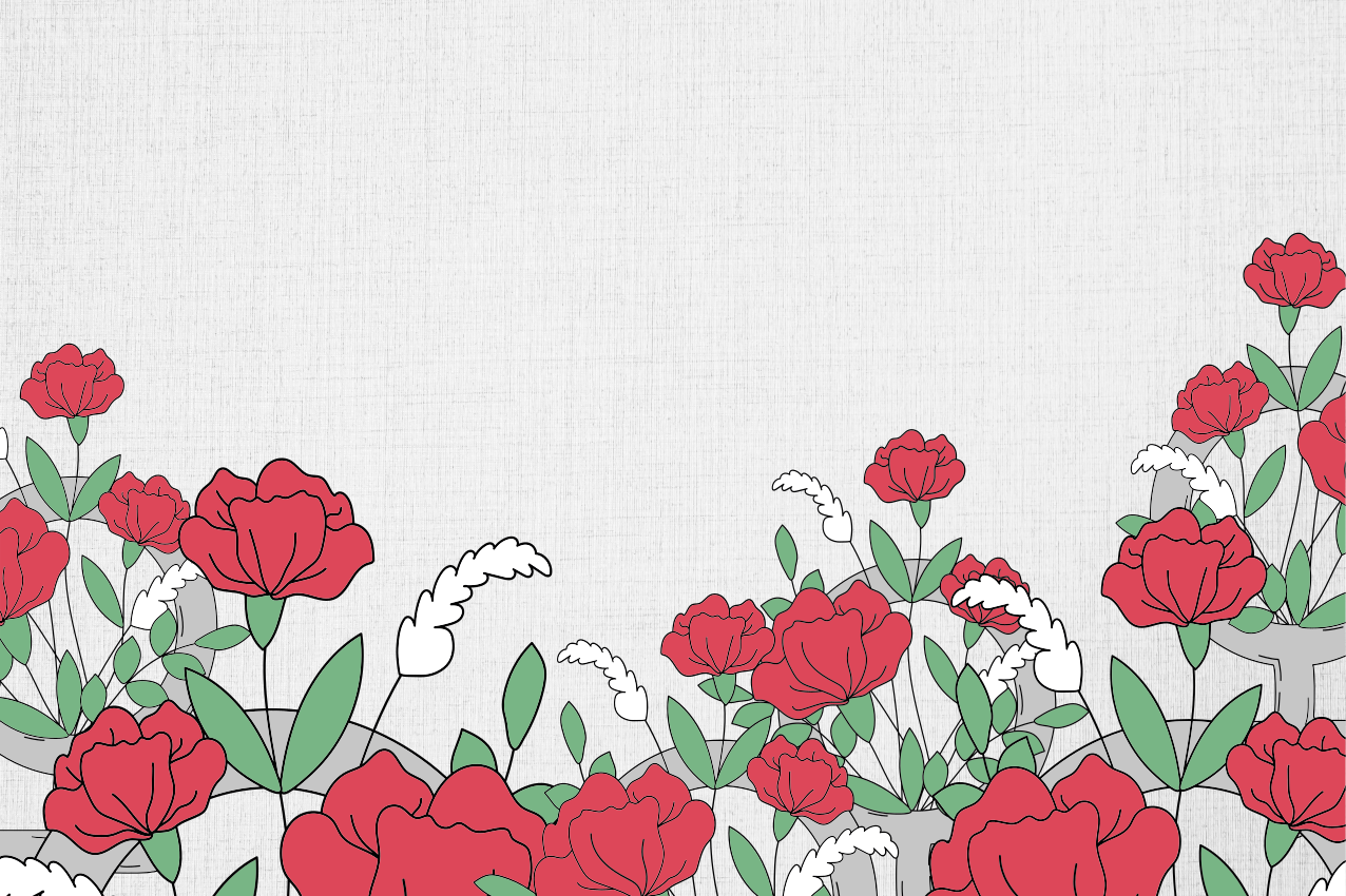 Original dækkeserviet blomsterdesign med blade - TenStickers