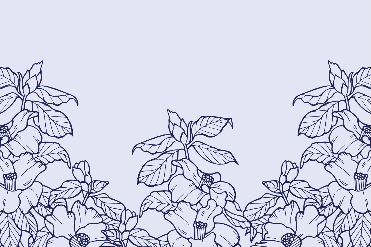 Original dækkeserviet med blomsterkant mønster - TenStickers