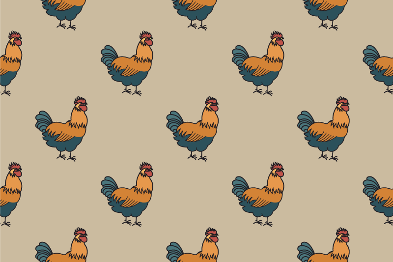 Original dækkeserviet med charmerende kyllinger - TenStickers