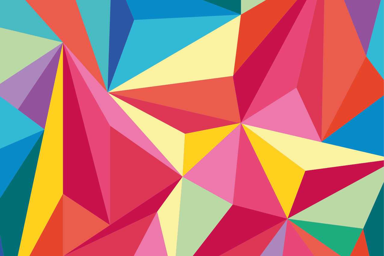 Multifarvet geometrisk billede originale dækkeservietter - TenStickers