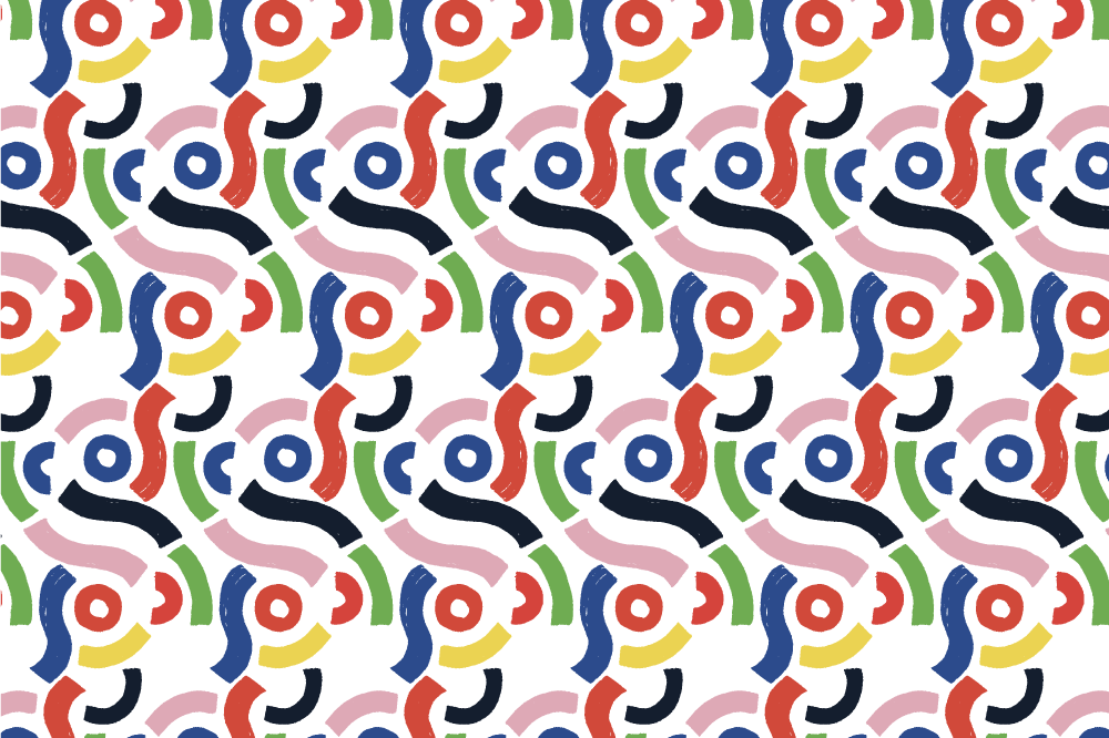 Abstrakt geometrisk maleri originale dækkeservietter - TenStickers