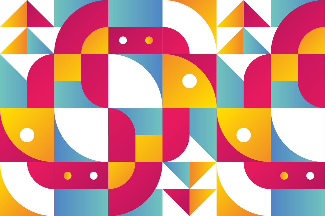 Moderne dækkeserviet med markante geometriske mønstre - TenStickers