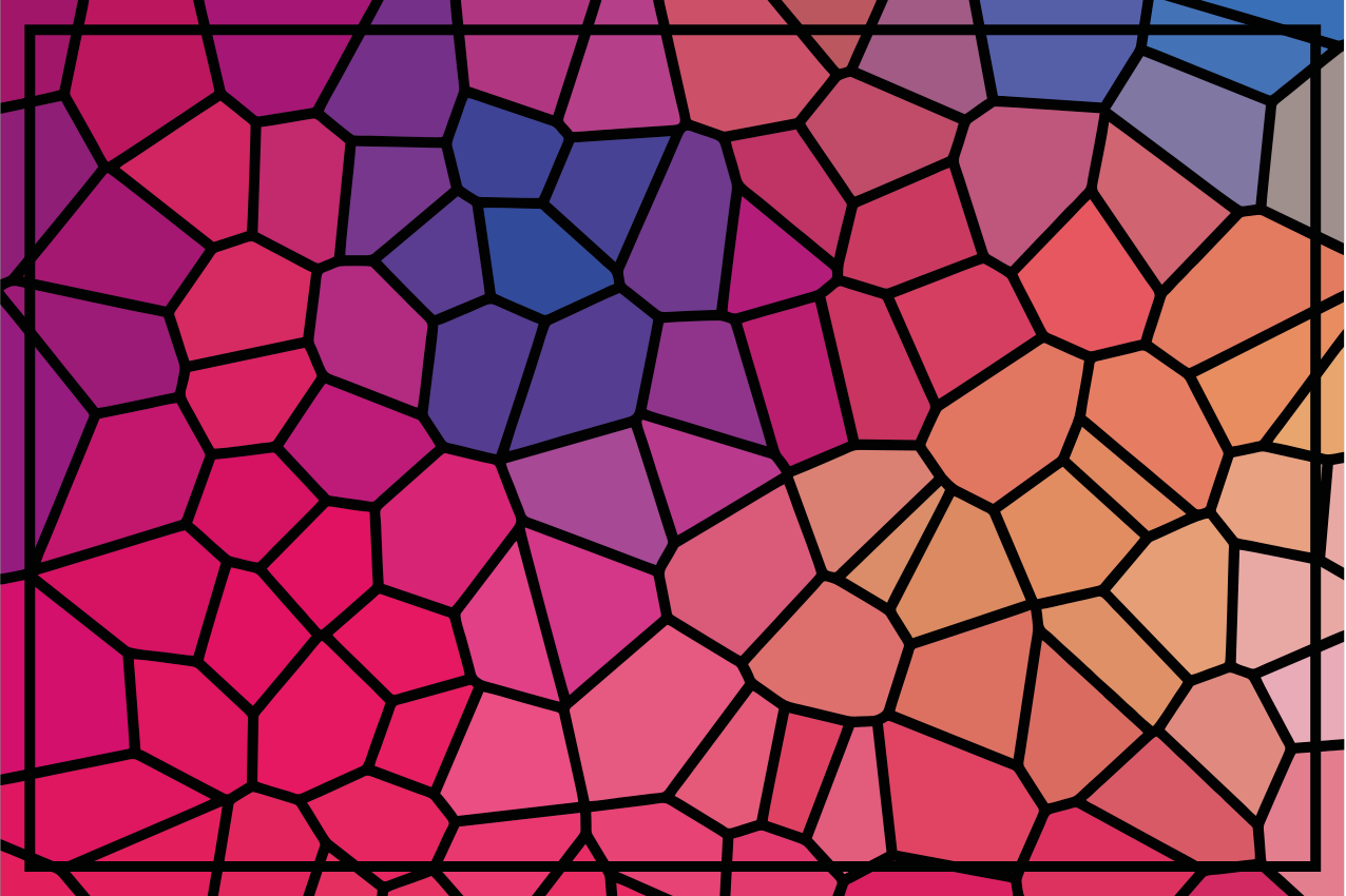 Levende farverige geometriske originale dækkeservietter - TenStickers