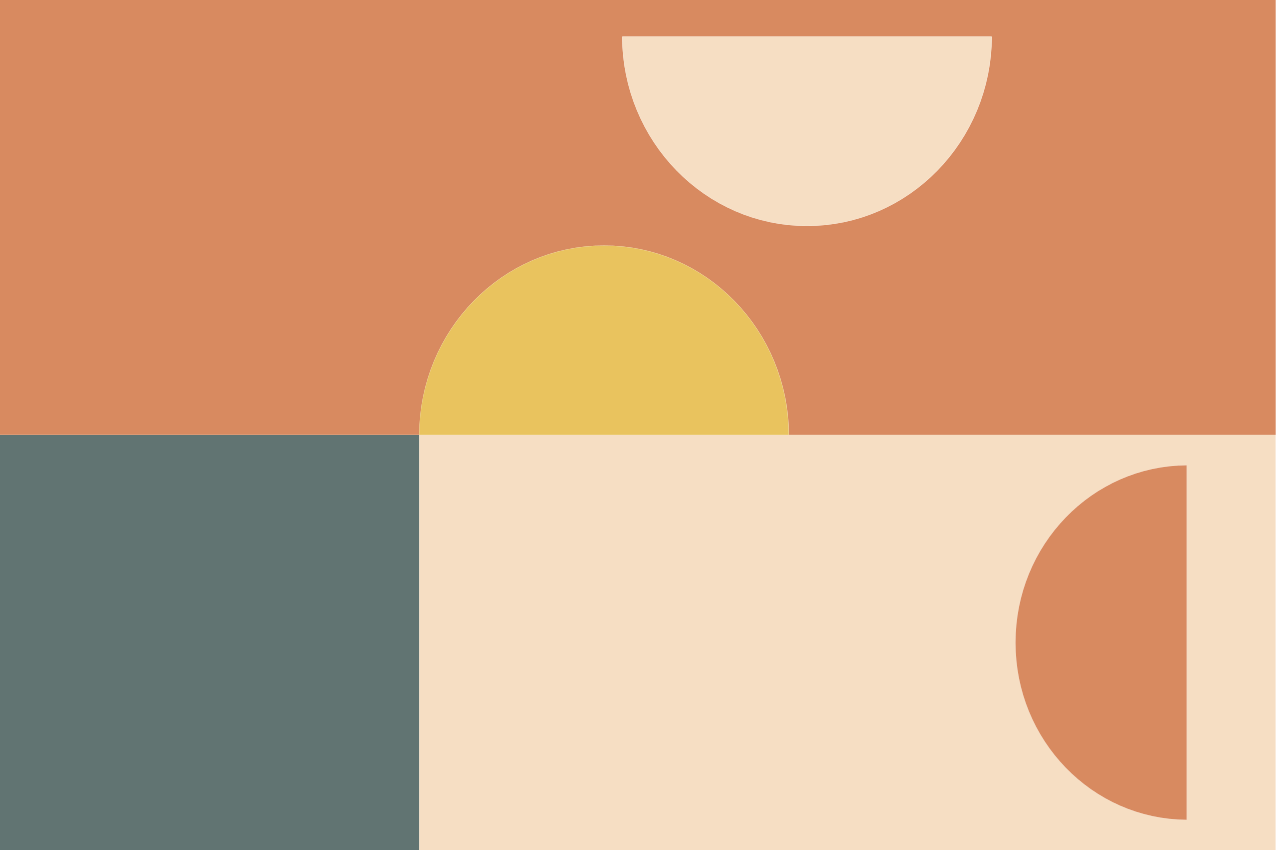 Moderne dækkeserviet med farverige geometriske former - TenStickers