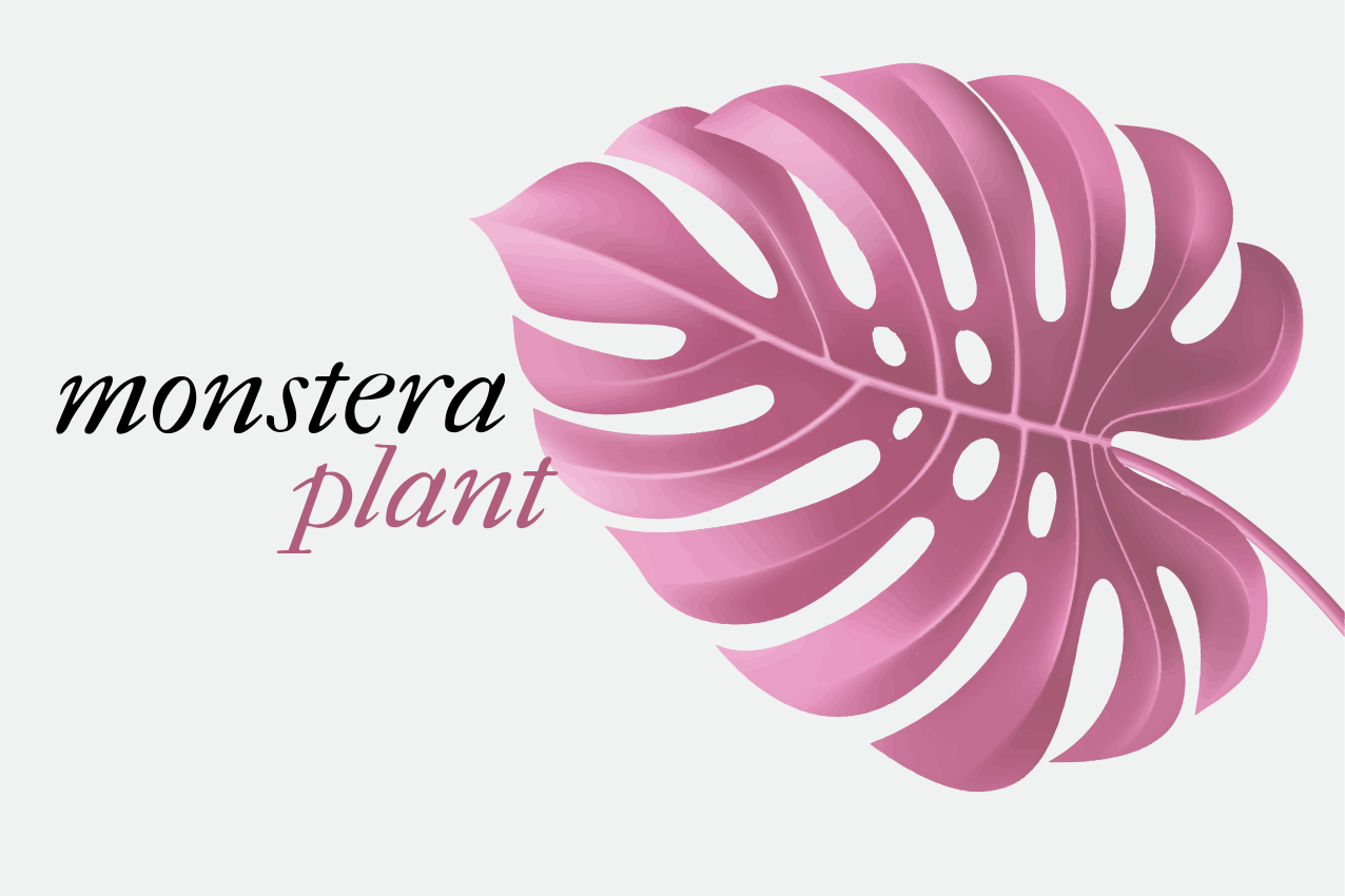 Original dækkeserviet monstera bladmotiv - TenStickers