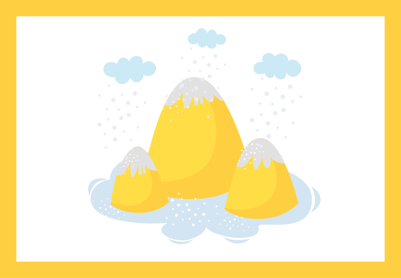 Dækkeserviet børn med illustration af gule bjerge - TenStickers