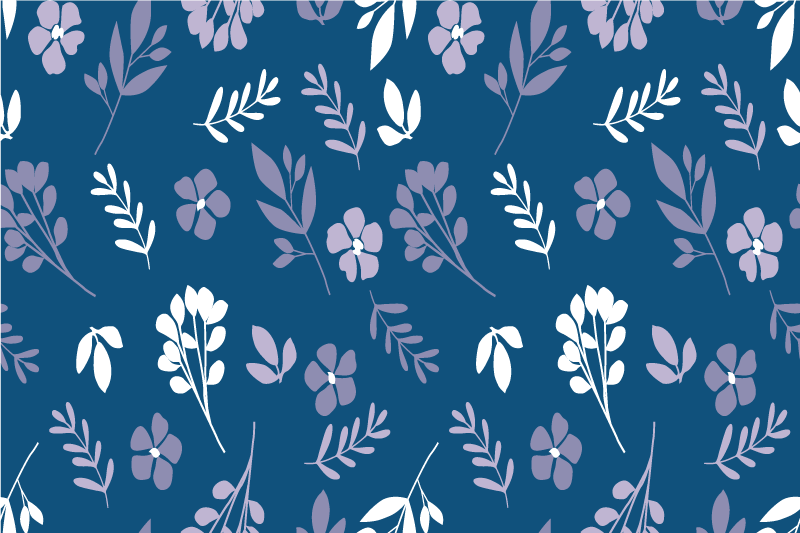 Dækkeserviet med botanisk blomsterprint - TenStickers