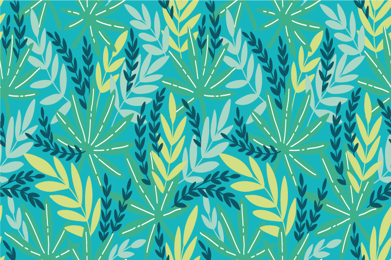 Original dækkeserviet med bladet botanisk mønster - TenStickers