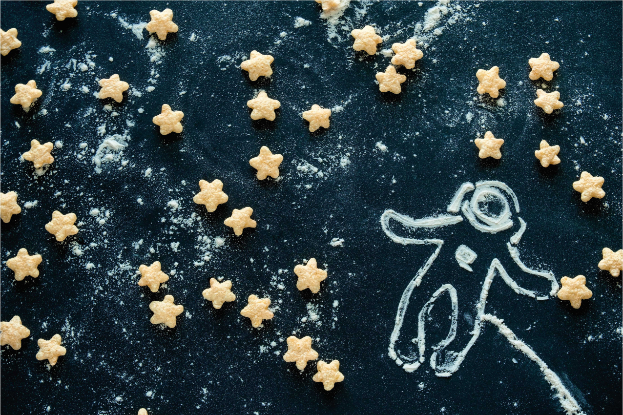 Dækkeserviet børn astronaut stjerne scene - TenStickers