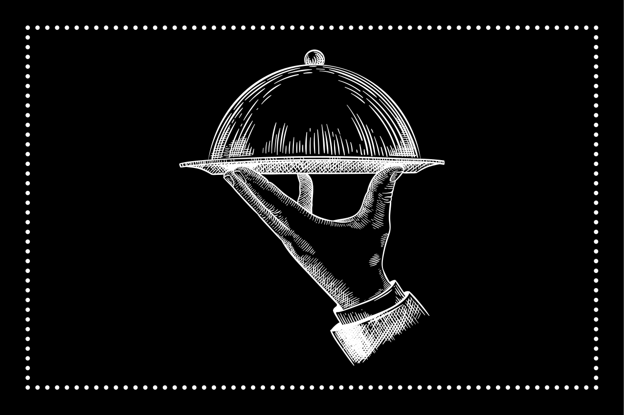 Original dækkeserviet elegant serveringshånd - TenStickers