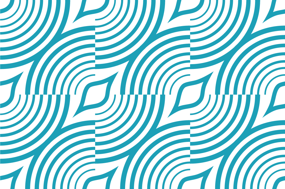 Buet bølgemønster moderne dækkeserviet - TenStickers