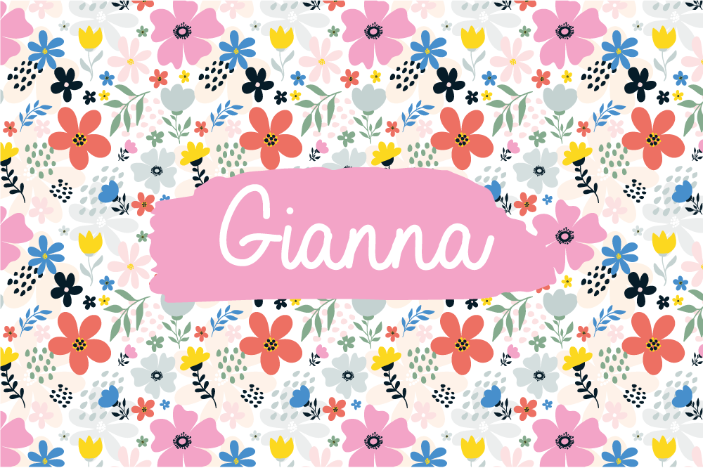 Farverige pæne blomster blomsterplade - TenStickers