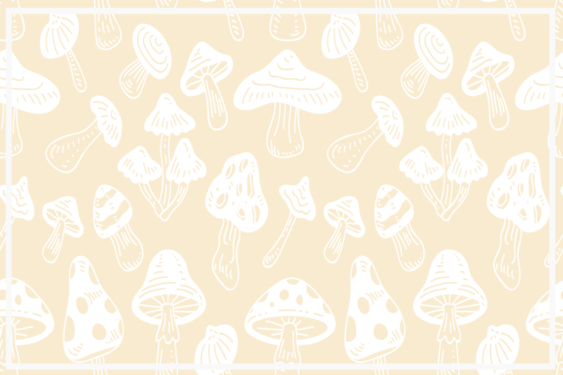 Beige svampe designer originale dækkeservietter - TenStickers