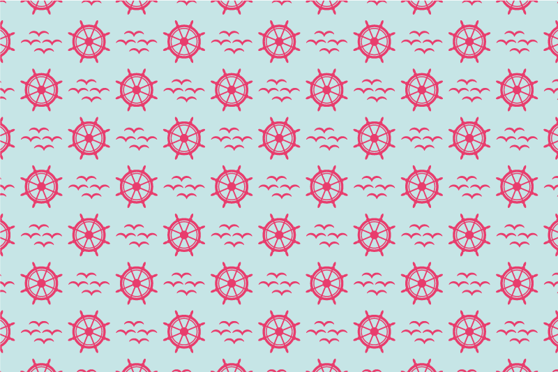 Original dækkeserviet nautisk styrhjul - TenStickers