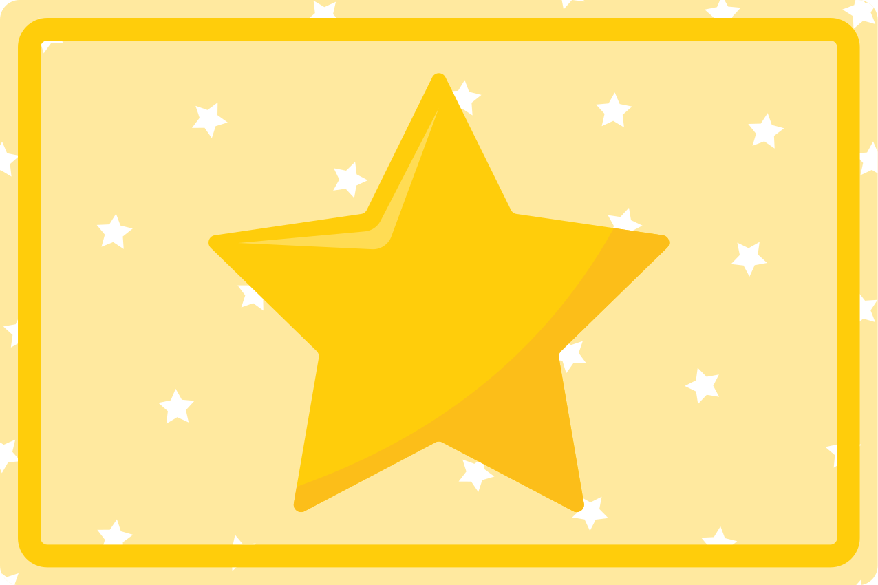 Gule klassiske stjernehjem dækkeservietter - TenStickers