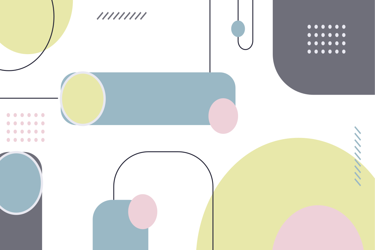 Moderne dækkeserviet i geometrisk formarrangement - TenStickers