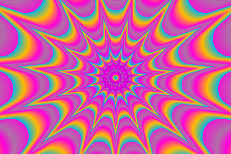 Psykedeliske optiske stjerne originale dækkeservietter - TenStickers