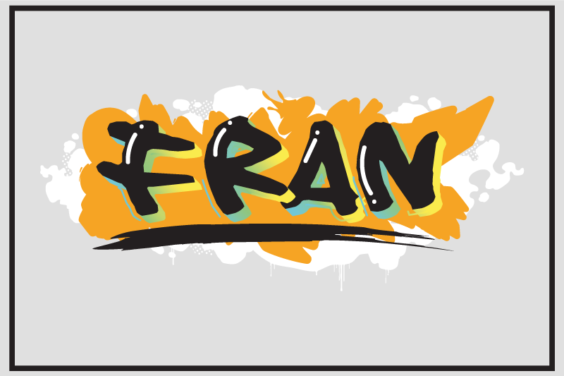 Urban stil farverige graffiti dækkeservietter - TenStickers