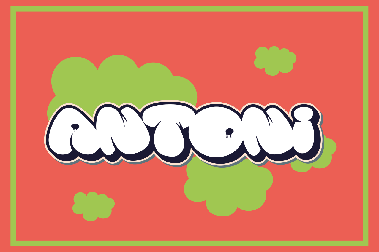 Sjovt personligt navn dækkeserviet - TenStickers