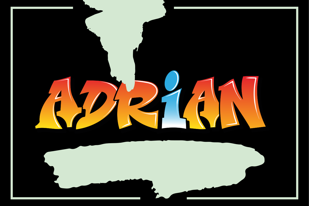 Dit navns dækkeservietter med graffiti bogstaver - TenStickers