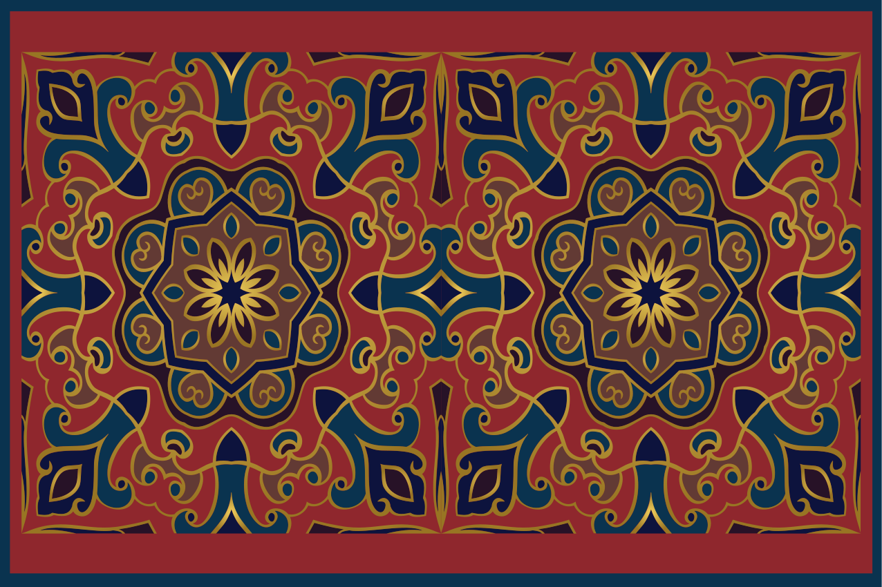 Original dækkeserviet med detaljeret blomsterdesign - TenStickers