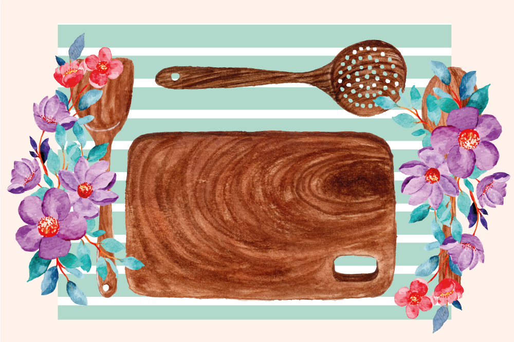 Original dækkeserviet elegant kulinarisk scene - TenStickers