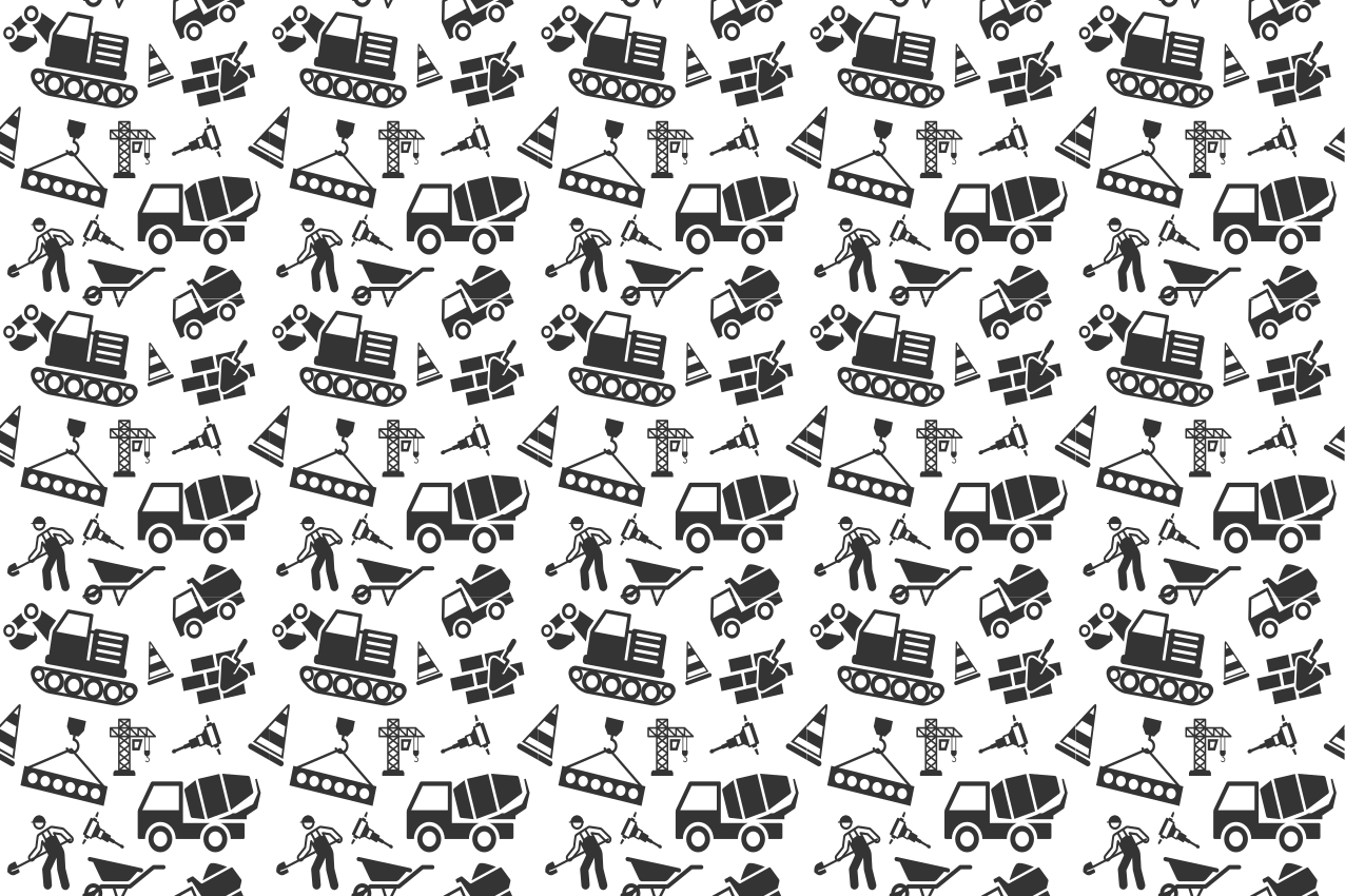 Dækkeserviet børn med byggetema mønstre - TenStickers