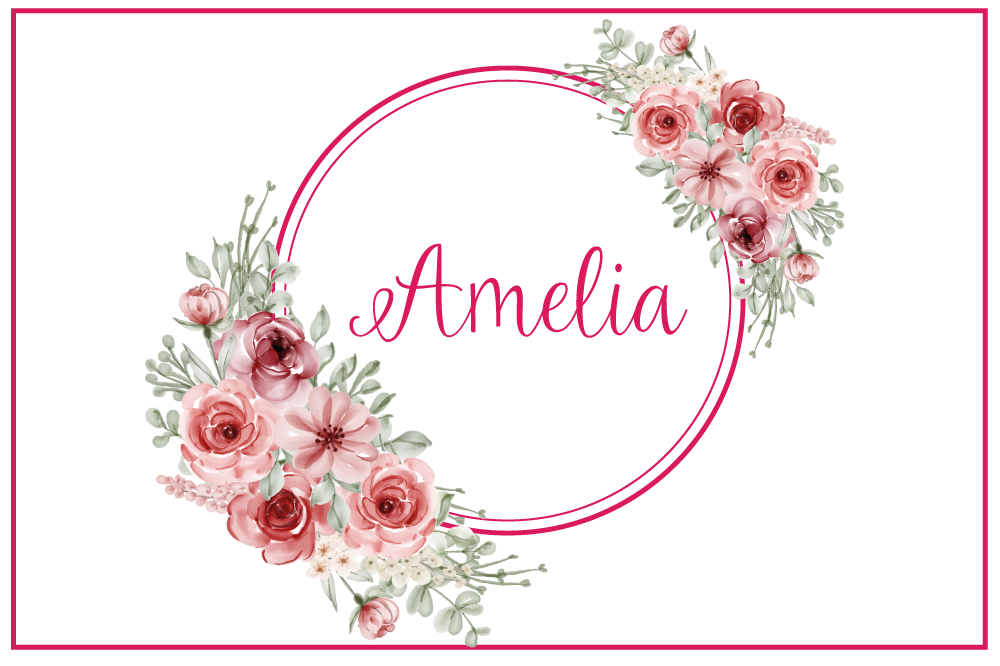 Navn dækkeserviet botanisk tilpasset design - TenStickers