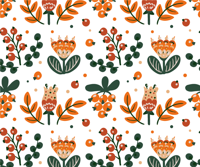 Original dækkeserviet med botanisk arrangement - TenStickers