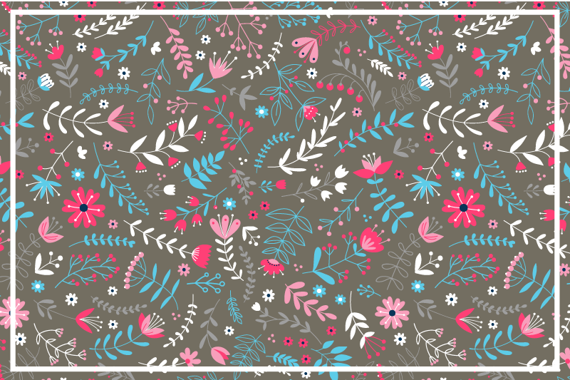 Dækkeserviet med botanisk tekstureret finish - TenStickers