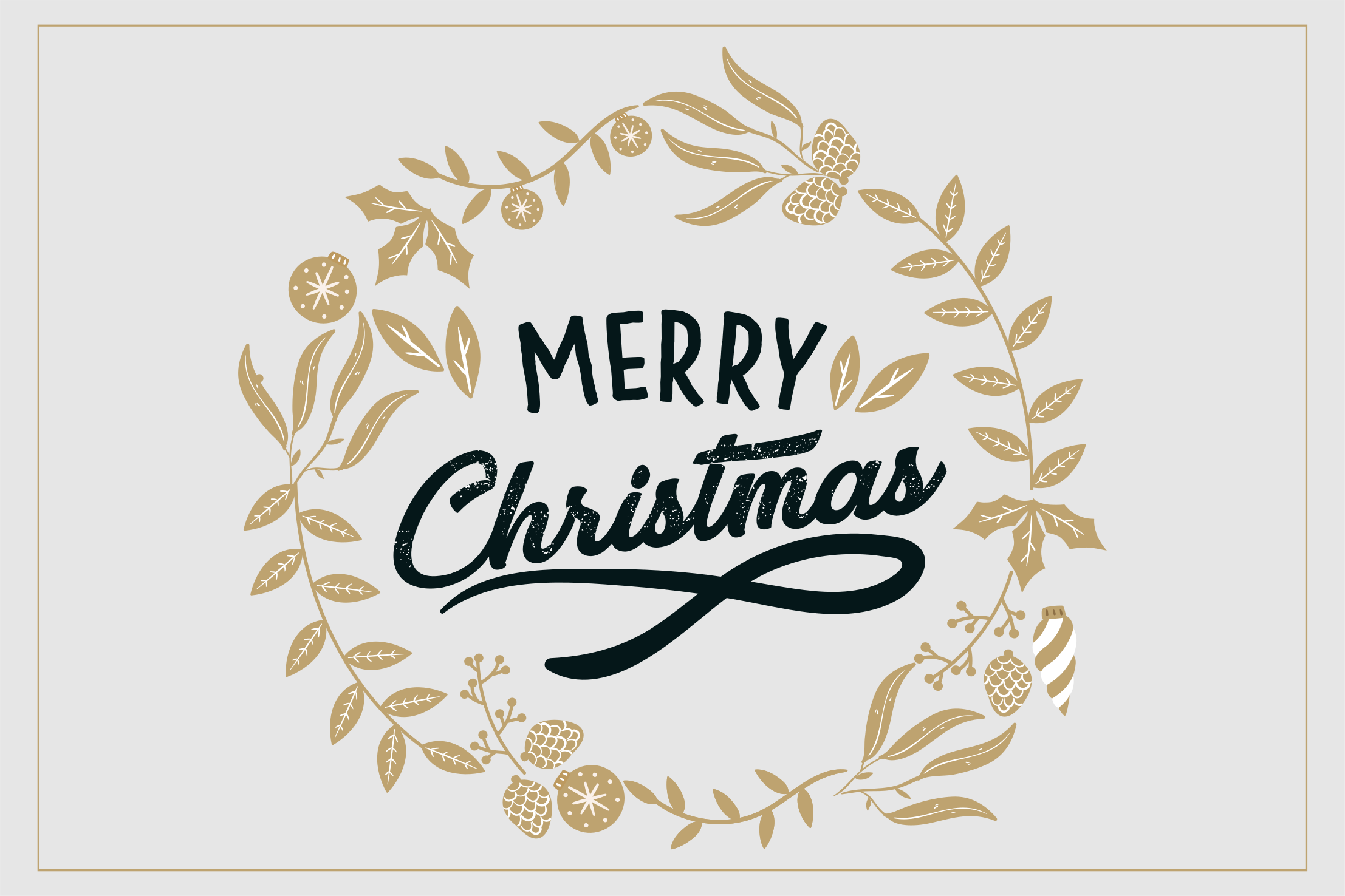 Jule dækkeserviet med julekrans - TenStickers