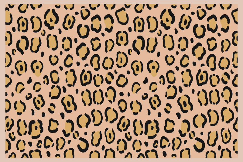 Leopard pastel farve print originale dækkeservietter - TenStickers