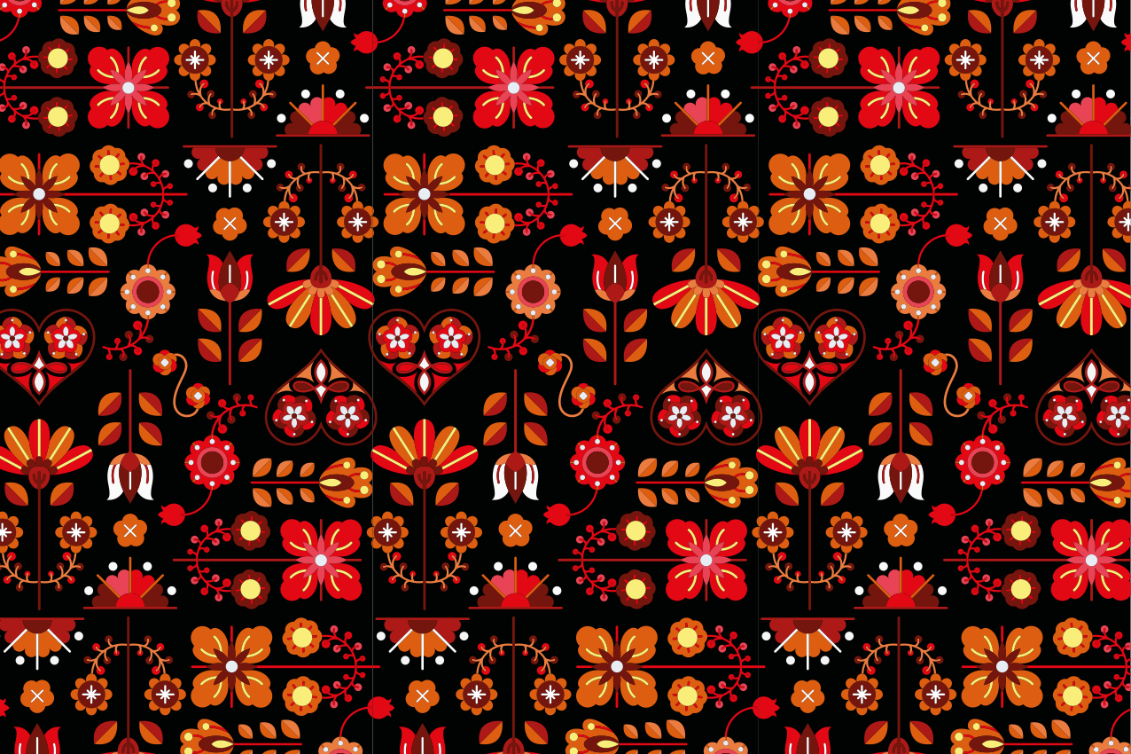 Original dækkeserviet livlig botanisk komposition - TenStickers