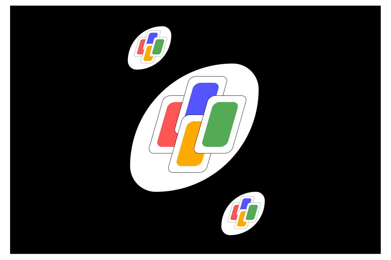 Original dækkeserviet med livlige geometriske figurer - TenStickers
