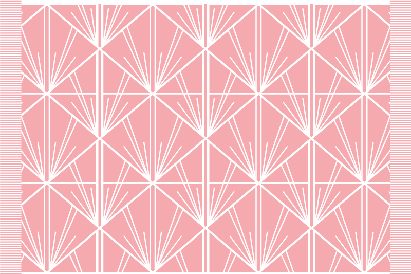 Moderne kunst pink og hvid deco dækkeservietter - TenStickers