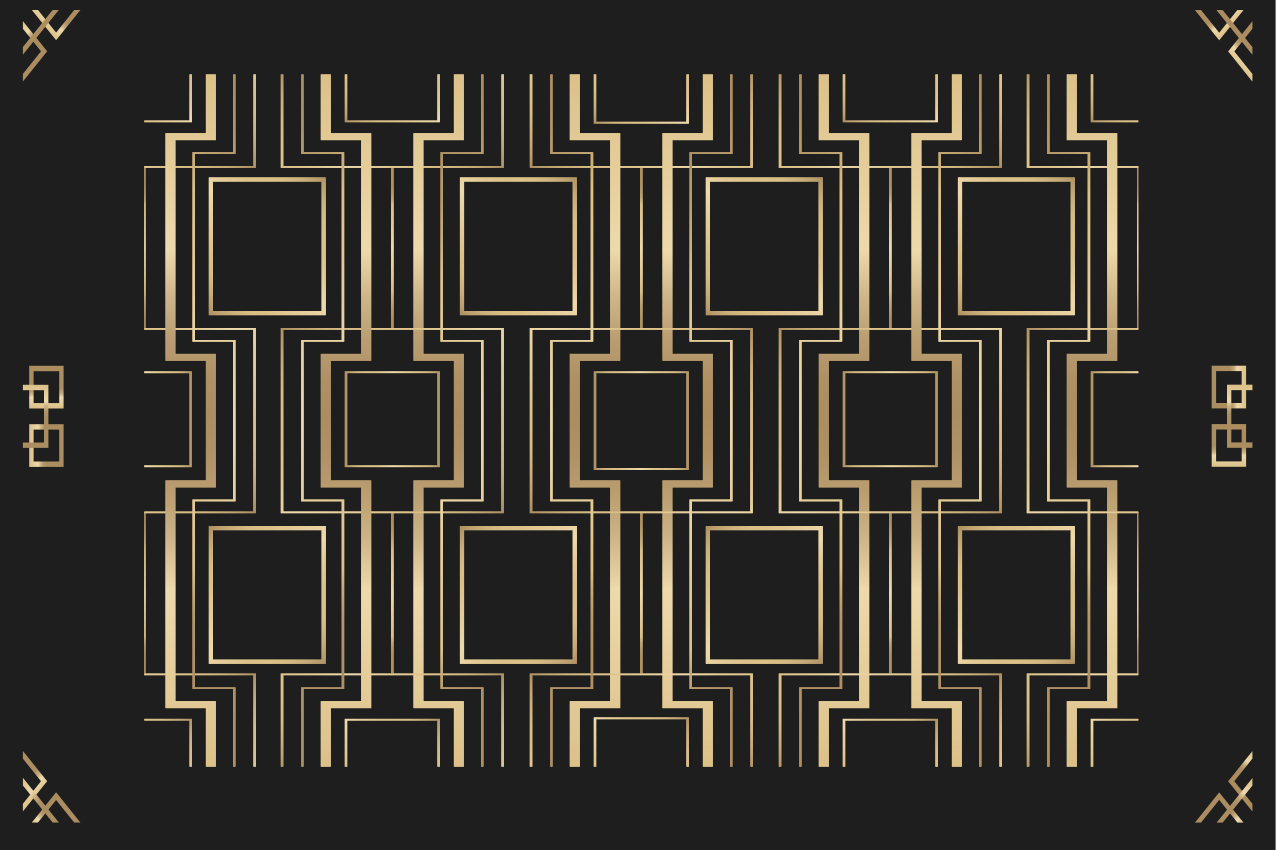 Moderne dækkeserviet geometrisk sort koncept - TenStickers