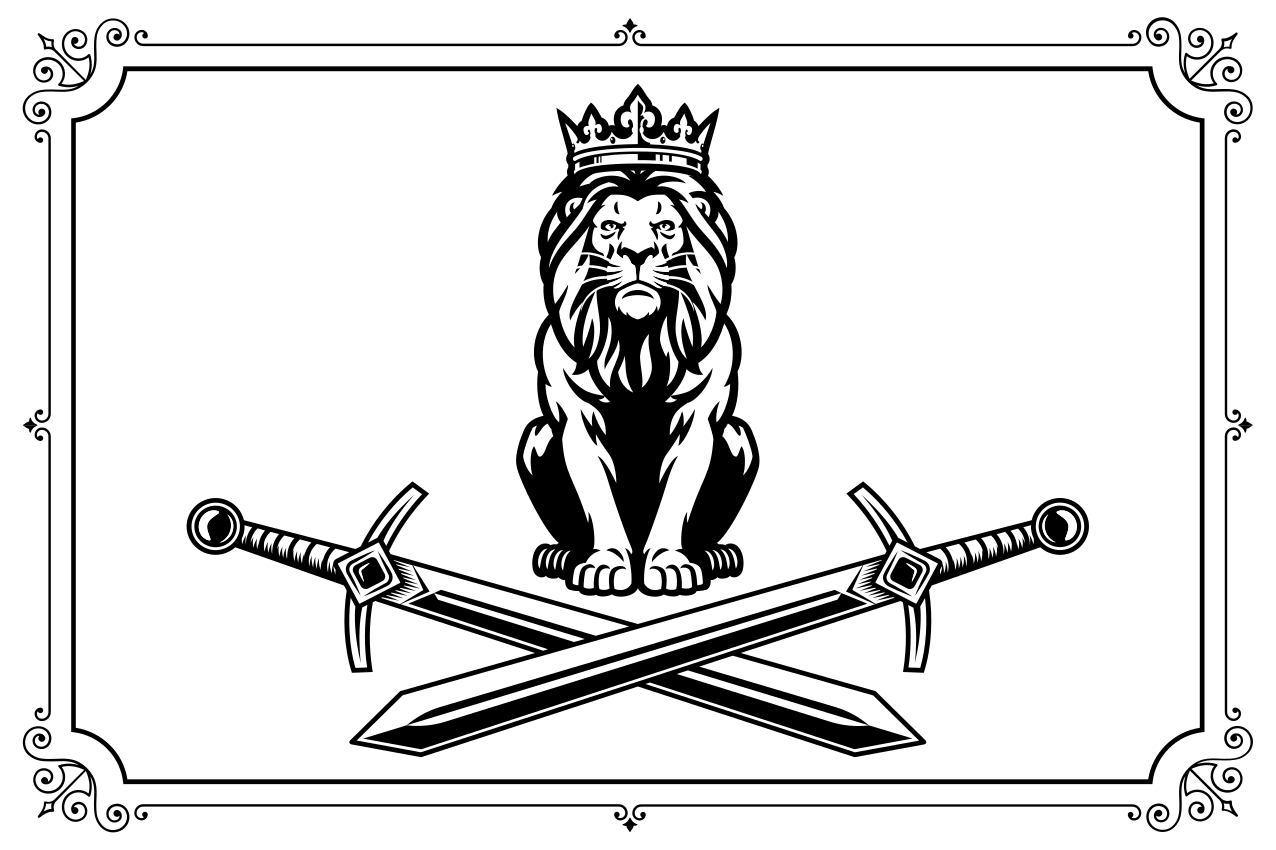 Original dækkeserviet med løven kongs emblem - TenStickers