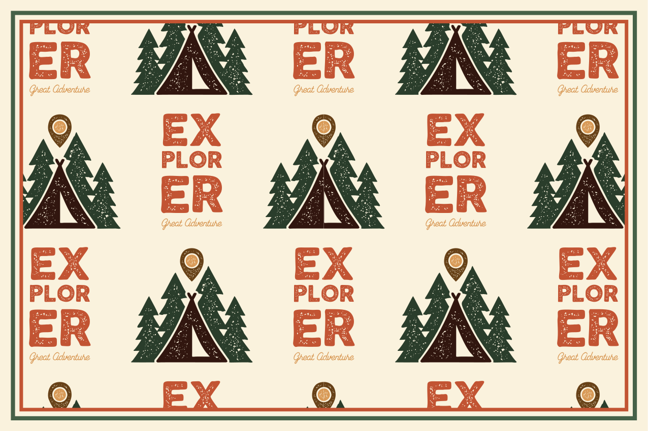 Original dækkeserviet med eventyrmønster - TenStickers