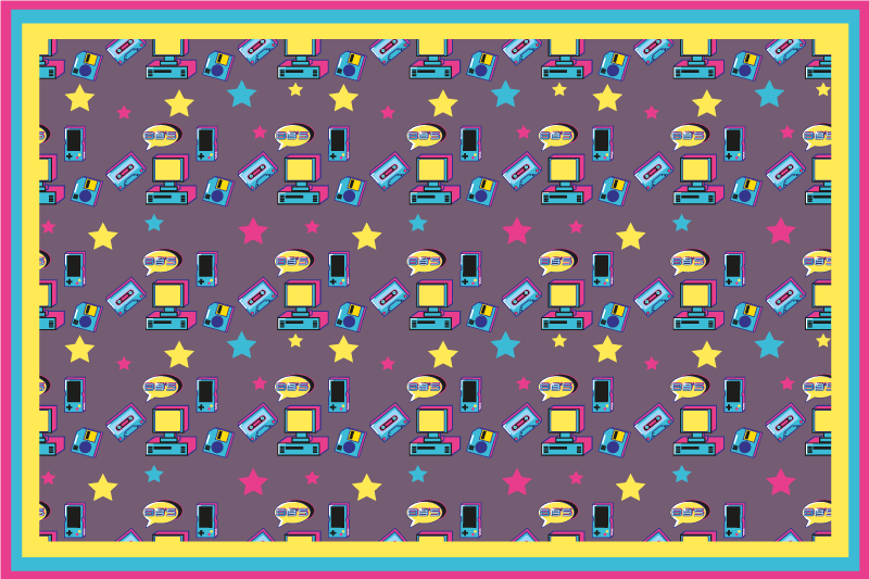 Original dækkeserviet farverigt stjerneskyder print - TenStickers