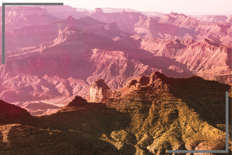 Moderne dækkeserviet bjerglandskab - TenStickers