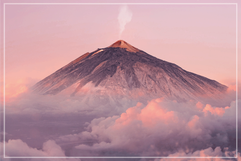 Vulkan top æstetisk fotografi dækkeserviet - TenStickers