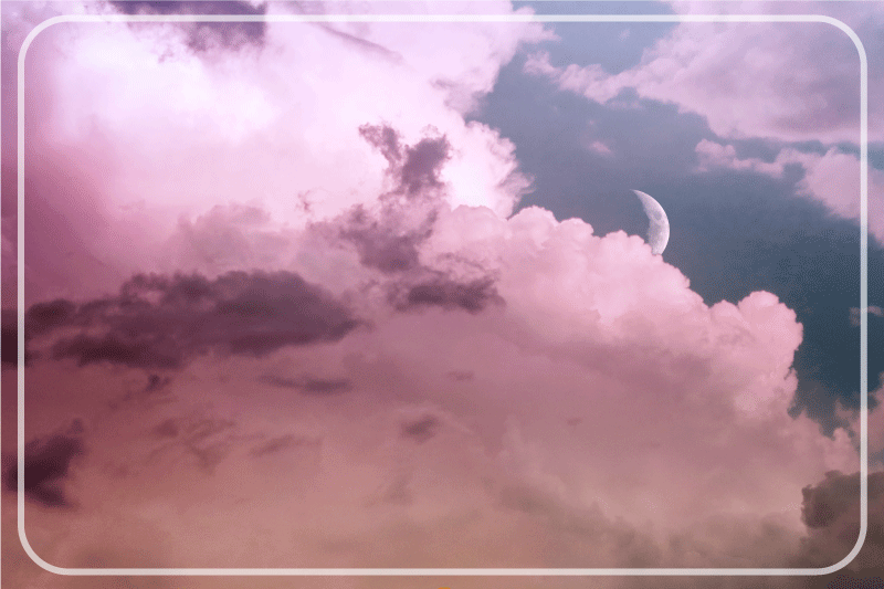 Moderne dækkeserviet sky med måne - TenStickers