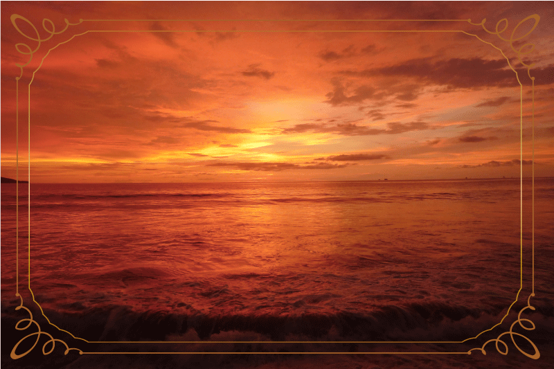 Moderne dækkeserviet twilight havudsigt - TenStickers