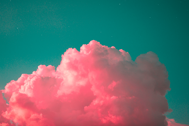 Moderne dækkeserviet i lyserød sky blush - TenStickers